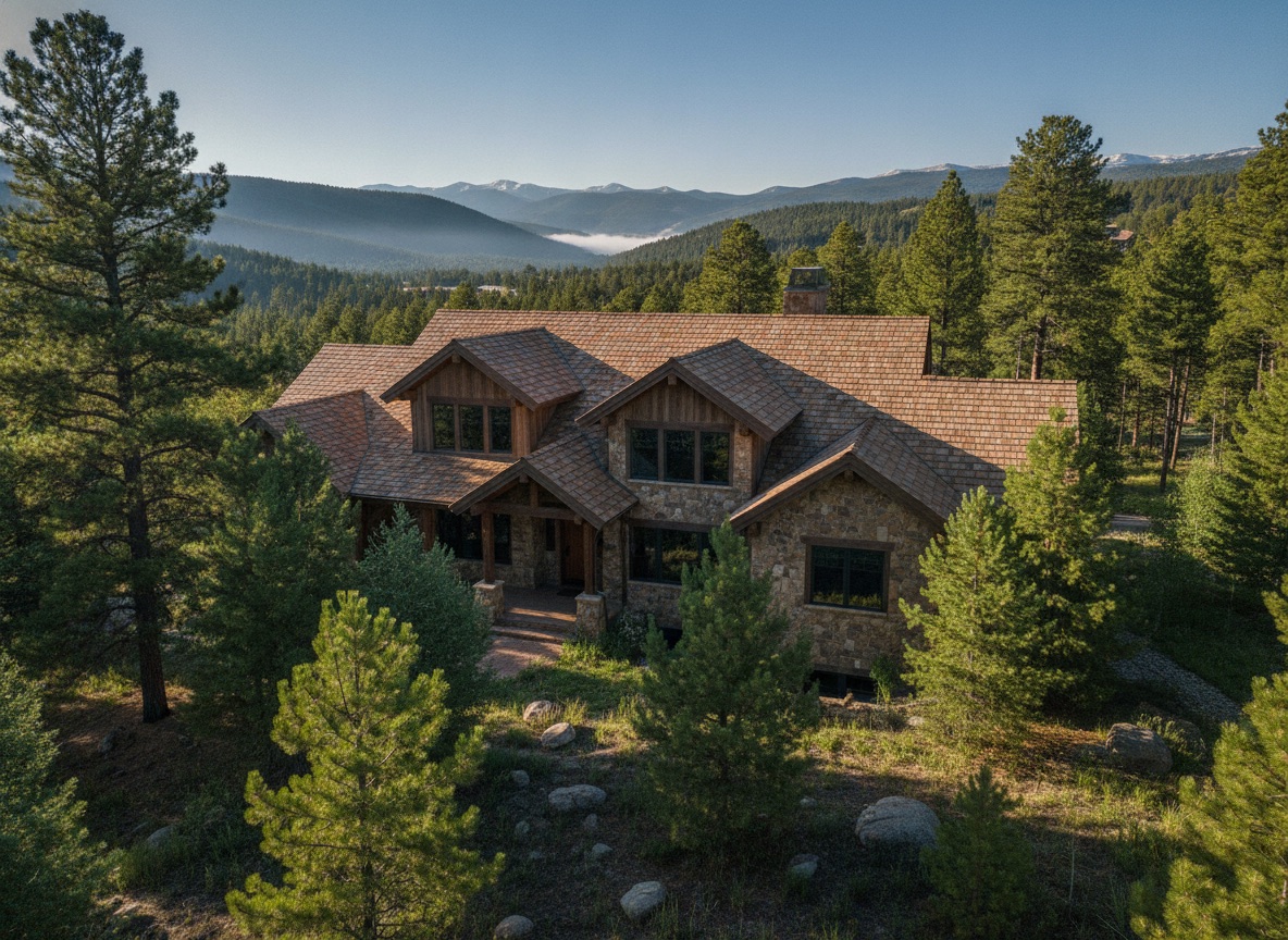 Synthetic shake roof on Evergreen residence